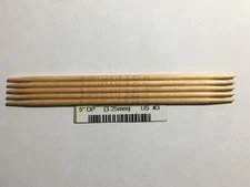 Set of 5 BRITTANY Wood Double Pointed Knitting Needles 3.25mm 5" US 3