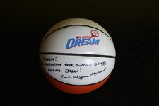 Atlanta Dream autographed mini basketball Coach Marynell Meadors
