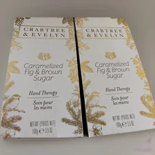 2pc Crabtree & Evelyn Caramelized fig & brown sugar Hand Therapy 3.5 oz  ea new