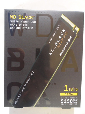 WD_BLACK SN770 NVMe 1TB GAMING Solid State Drive Gen4 SSD WDS100T3X0E NEW SEALED