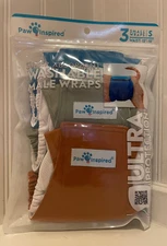 PAW INSPIRED Ultra Protection Washable Male Wraps Reusable Belly Bands 3 Count