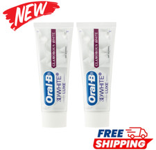 2X Oral-B 3D White Luxe GLAMOROUS WHITE Toothpaste To Removes Stain 95G