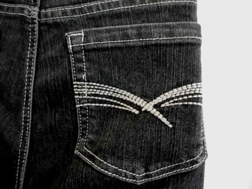 Beau Jean Size 10 NWT Skinny Cotton Blend Dark Wash Boot Cut Embellished Pockets - Picture 10 of 12