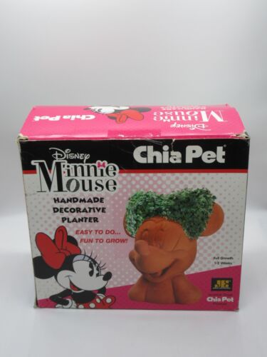 Disney Chia Pet Minnie Mouse Decorative Pottery Planter - 2014 Brand New Openbox - Picture 1 of 5