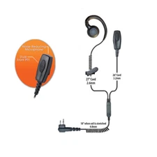 Klein Patriot 2-Wire Curl Earpiece for Motorola 2-Pin Two-Way Radios