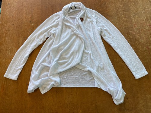 Bobeau white cardigan, women's small 