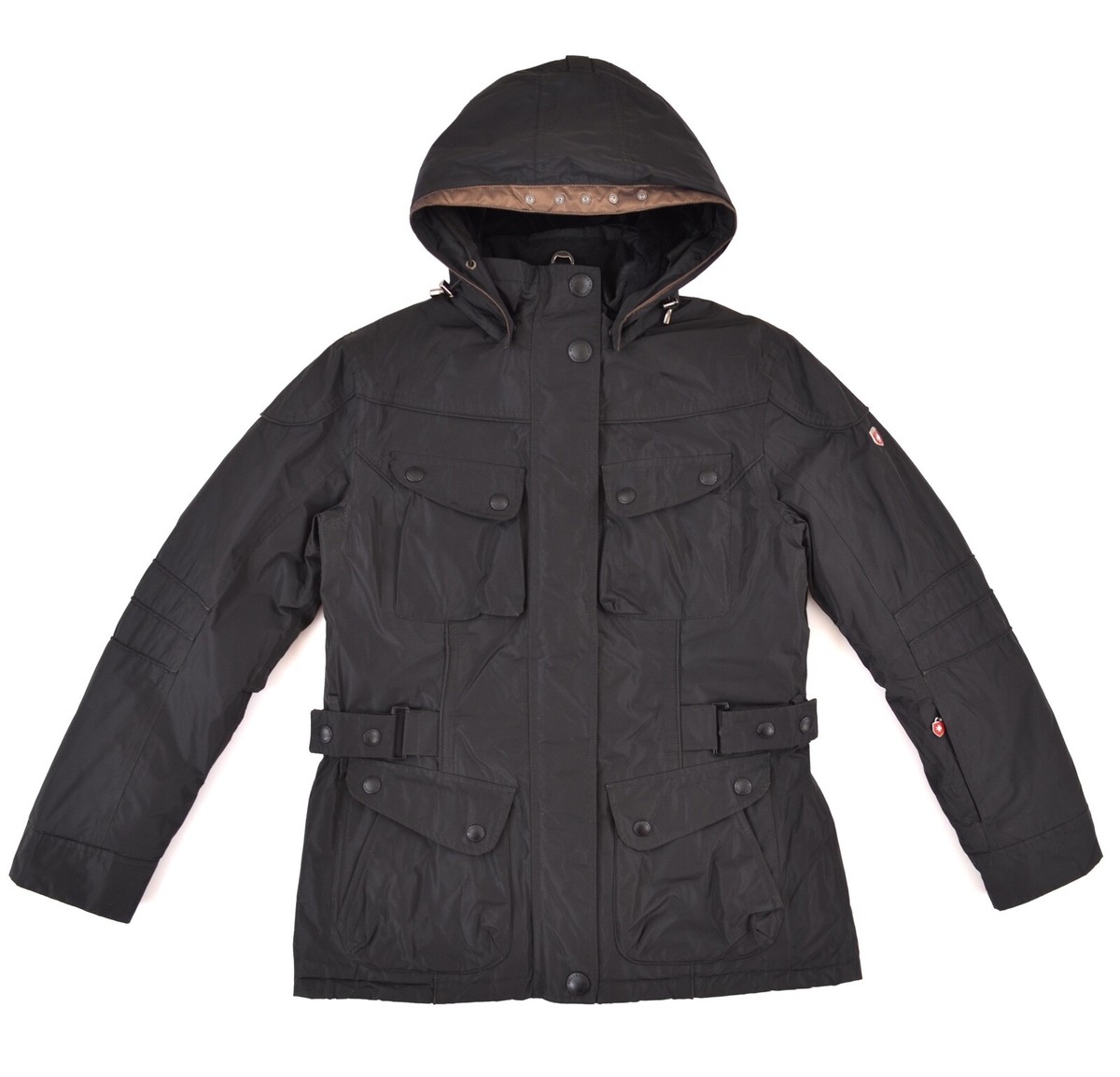 Wellensteyn Cosmo Black Winter Parka Coat Hooded Jacket Womens sz