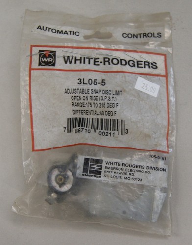 Emerson White Rodgers 3L05-3 Adjustable Snap Disc Limit Control - Temperature Range 210°F To 250°F - View #8