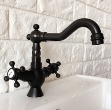 Oil Rubbed Bronze Single Hole Swivel Bathroom Sink Mixer Tap Vanity Basin Faucet