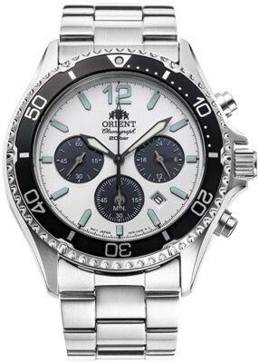 Orient Mako Solar Panda RN-TX0203S Chronograph Stainless Steel