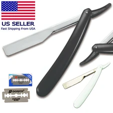 Beard Cut Throat Shavette Barber Salon Straight Shaving Razor Blade knife