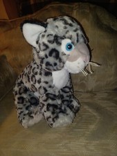 Teddy Mountain Leopard Plush Black Gray 12" Blue Eyes Stuffed Animal Toy 2020...
