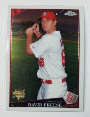 2009 Topps Chrome David Freese RC Rookie St. Louis Cardinals STL 
