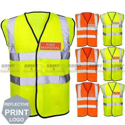 Gilet Haute Visibilité Réfléchissant Logo POMPIER SURVEILLANT Sécurité Travail - Photo 1/1