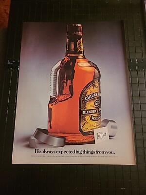Chivas Regal Scotch Whisky Dad 1983 Print Ad 8x11 Great To Frame 