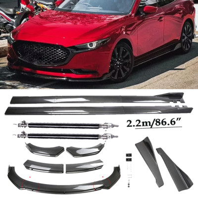 Carbon Fiber Front Bumper Lip Spoiler Splitters Body Kit For mazada 3 Body Kits