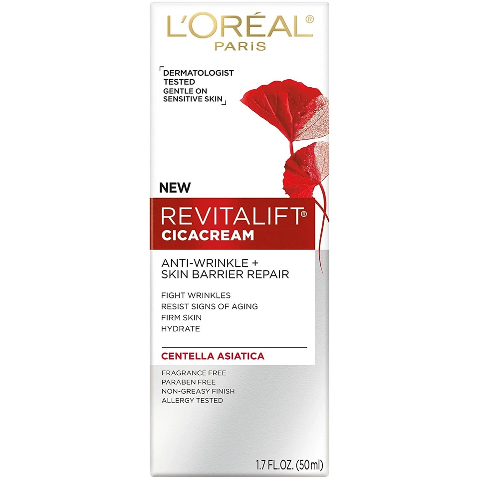 Crema hidratante facial antienvejecimiento L'Oreal Paris Revitalift Cicacream Foto 2 de 3