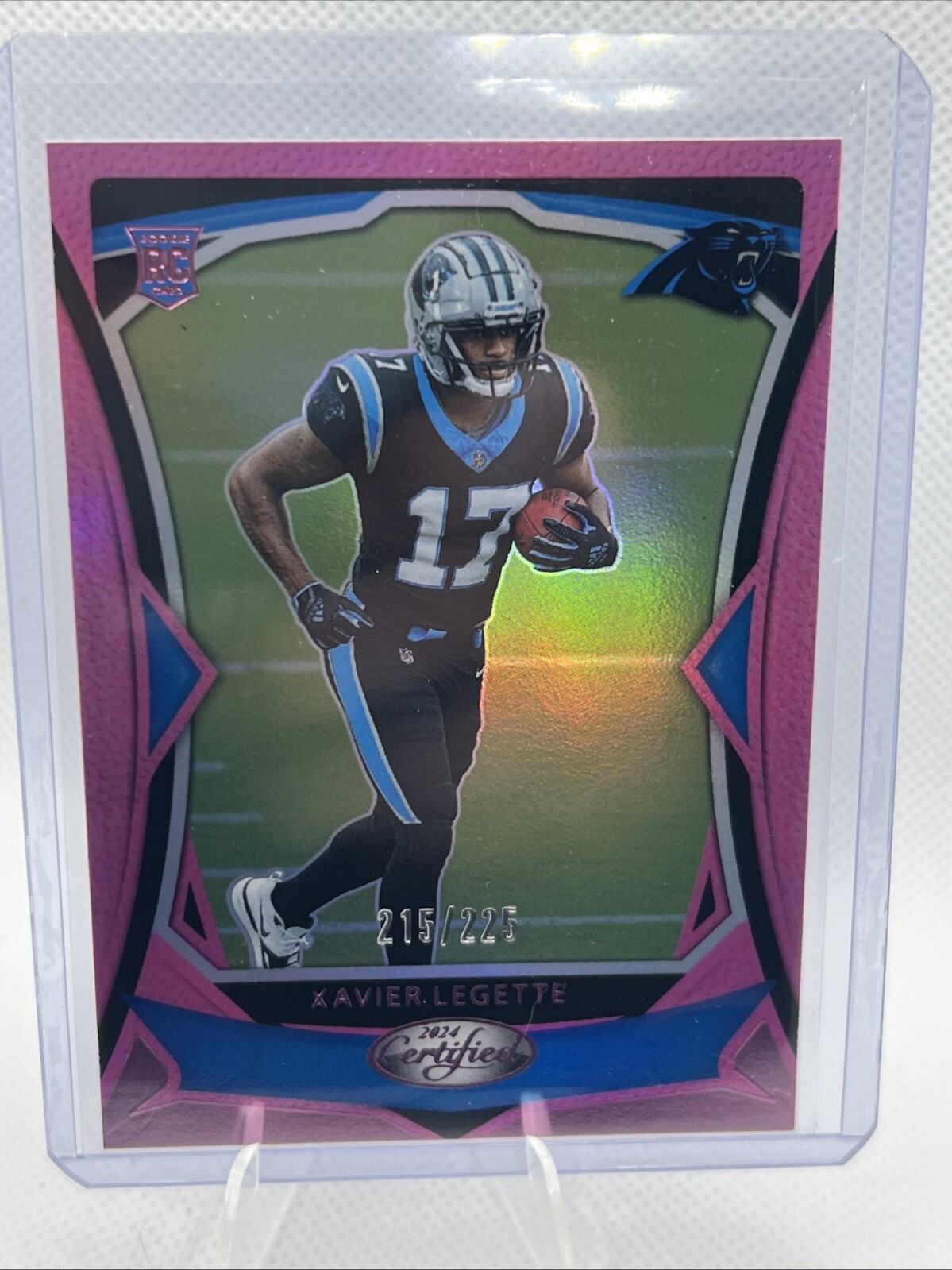 Xavier Legette 2024 Panini Certified Pink /225 #123 Carolina Panthers RC