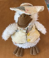 Dakin Country Spring Goose Plush in Patchwork Hat And Vest 12"