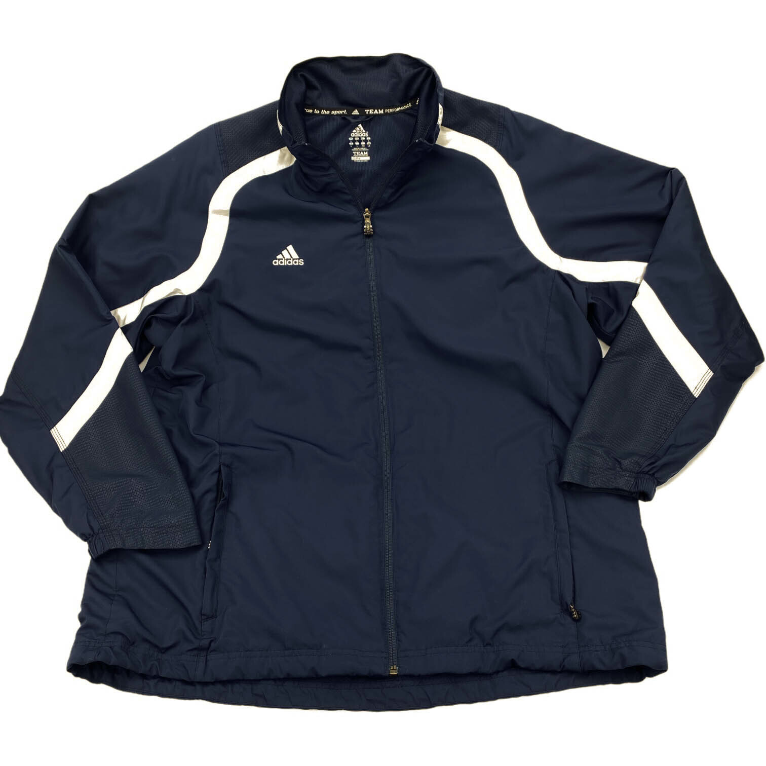 Adidas Team Performance Athletic Jacket Navy Blue… - image 1