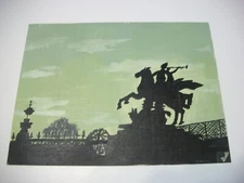 French Silhouette    Acrylic painting