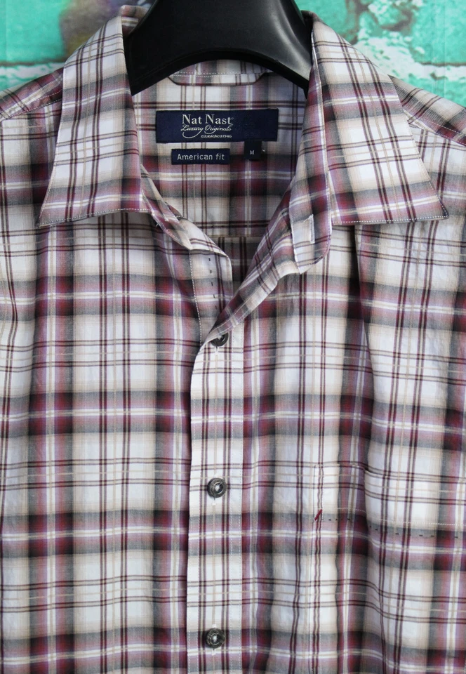 Nat Nast мужской кнопка спереди длинным рукавом повседневное платье рубашка размер M, средний - Изображение 2 из 4