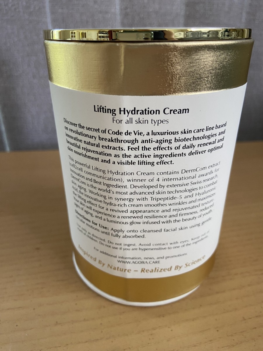 AGORA. CODE DE VIE リフティングクリーム AGORA Code De Vie Lifting Hydration Cream 1.7oz 50ml Sealed