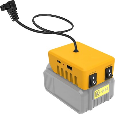 12V Auto-Kühlschrank-Adapter, kompatibel mit 18V/20V Dewalt-Akku, USB & Typ-C