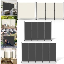 Paravent Trennwand auf Rollen Sichtschutz Raumteiler Deko verlängerbar Terrasse