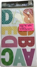 Me and My Big Ideas MAMBI Sticks 3.25in Alphabet Numbers Stickers USED 90 left