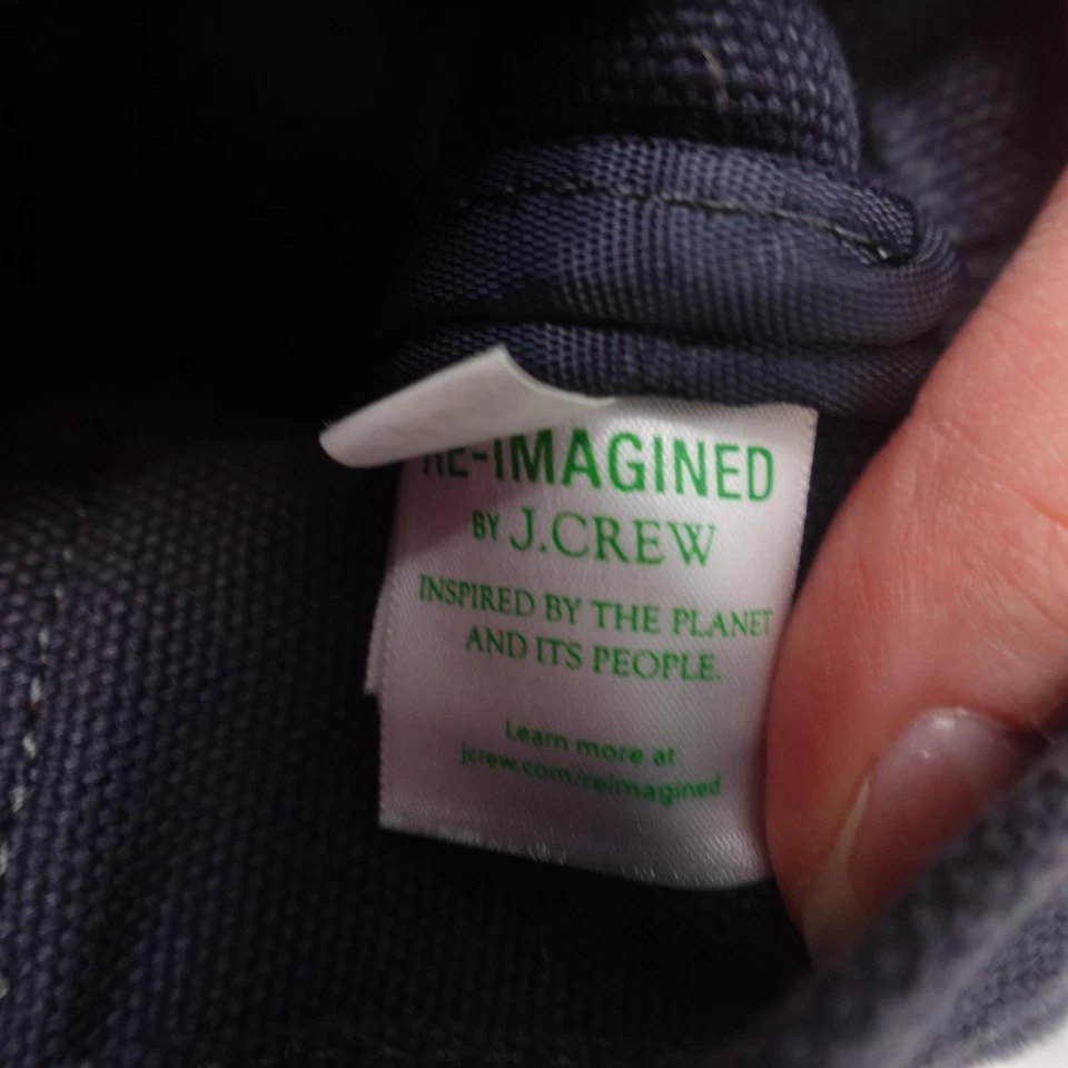 Bolso de Mano J.Crew Sporting Goods Azul Marino Lona Bolsillos Utilitarios Doble Asa Herramienta Foto 3 de 4