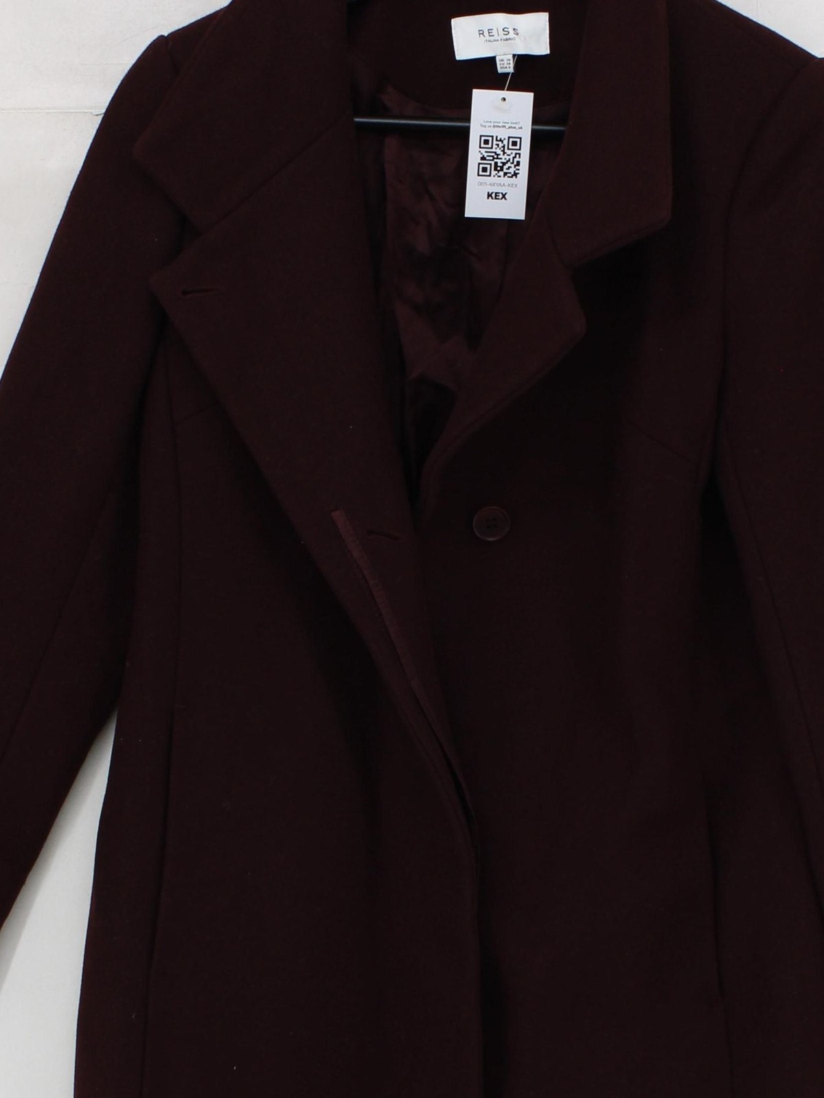 Reiss Women's Coat UK 10 Brown Wool with Polyamide Overcoat image 3