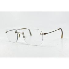 Calvin Klein 536 29 Rimless Eyeglasses Bronze Rectangular Frame Japan 52-19-150