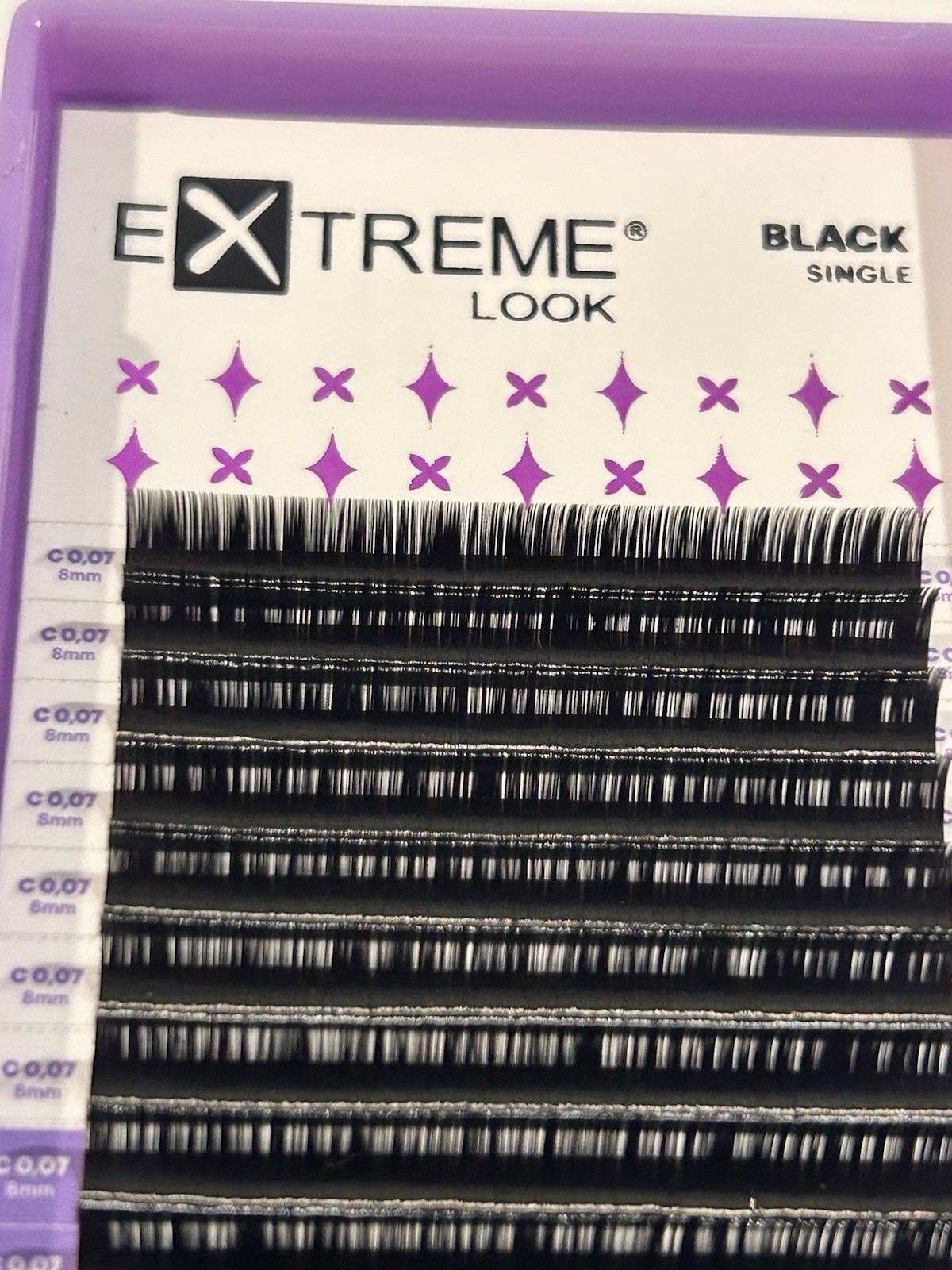 FILA Ciglia Extreme Look NUOVE. Nero. 8 Mm. 18 file in ogni confezione. Confezione Da 3 Confezioni