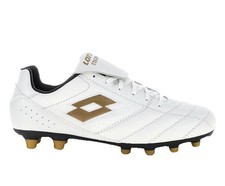 NEW Lotto Stadio 200 III FG Men's Soccer Cleats White Gold