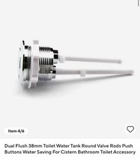 toilet flush push button duel prong to fit universal (see below) 38 mm