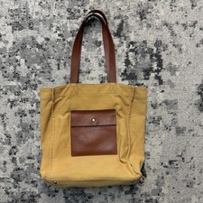 A.P.C North South Leather Cotton Tote Bag