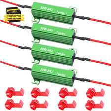 /4Pcs 50W 8Ohm LED Load Resistors for Fix LED Hyper Flash Turn Signal Light Bulb