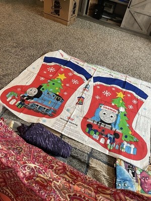 3-2006 30x20 Thomas The Tank Christmas Stocking.  30  Round Thomas Tree Skirt