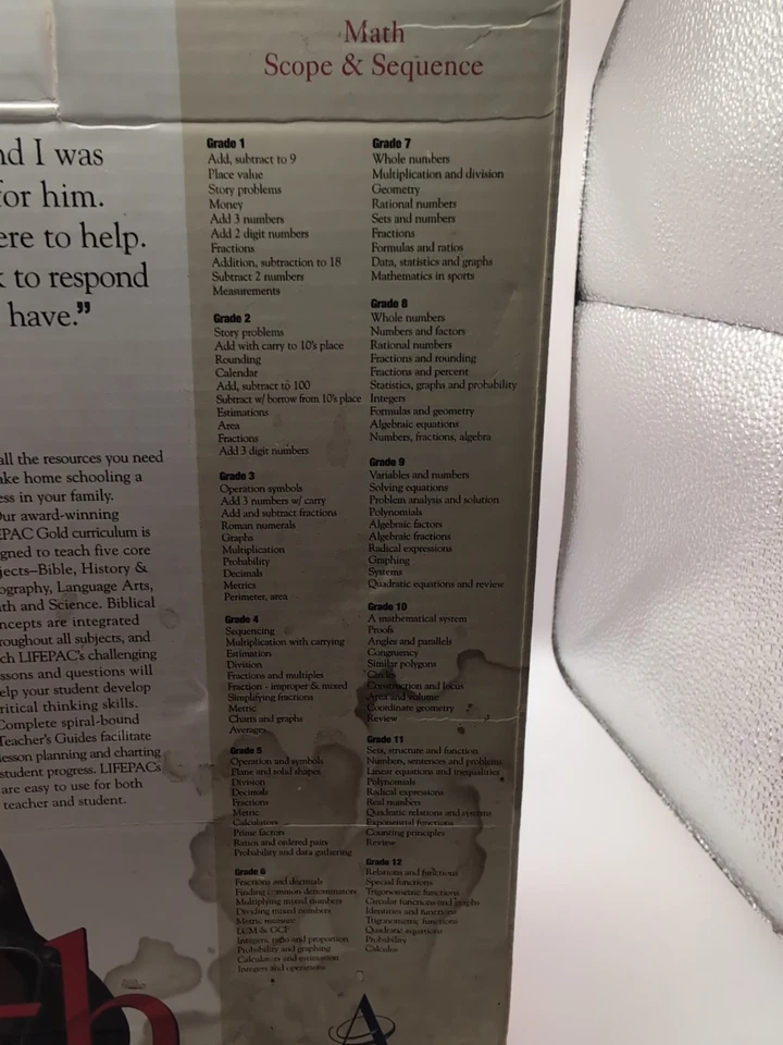 Math Home School Curriculum Kit Alpha And Omega Publications Christian Education - Image 4 of 4