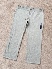 NWT Gap Women's Logo Fleece Straight Sweatpants Light Heather Gray Size XXL
