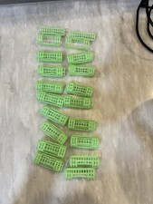 Plastic Mesh Hair Rollers Set , 18 Green rollers, great condition
