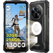 Smartphone DOOGEE Fire5 ultra portatile da esterno 32 GB + 256 GB 1200 LM doppio 13000 mAh 90 Hz