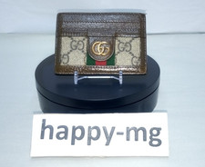 GUCCI Ophidia Card case Wallet GG Supreme Canvas Leather Authentic Used Japan