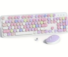 NEW RETRO UNBOTIE COLORFUL WIRELESS KEYBORD AND MOUSE