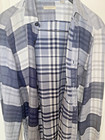 BURBERRY BRIT Cotton Check Shirt  Blue Long Sleeve Button Down  Mens L RRP $325