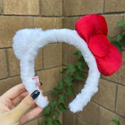 Sanrio Puroland Hello Kitty classic red bow ear headband licensed authentic