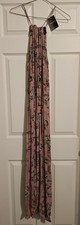 Women's Juniors Maxi Dress brand Forever 21 size Small Pink/Multi