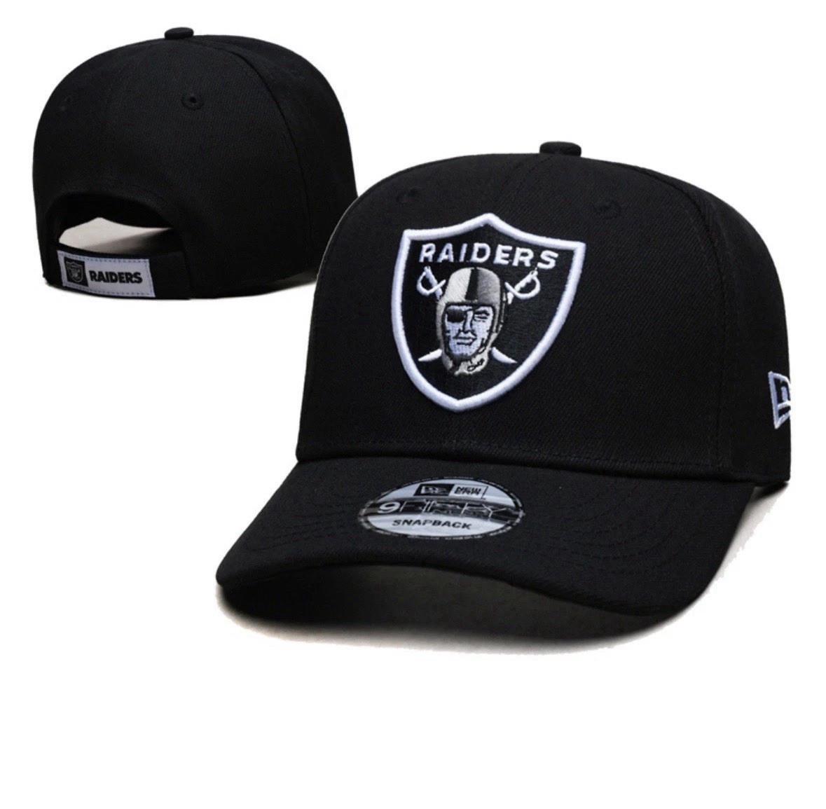 LAS VEGAS RAIDERS BLACK ADJUSTABLE HAT MVP AUTHENTIC NFL FOO