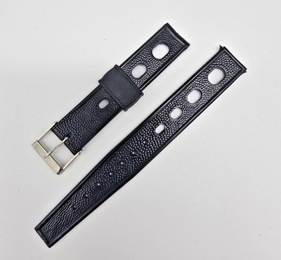 Ruhla UMF Uhrenarmband Schwarz Tropic Rally GUB Glashütte DDR Chronograf Rubber